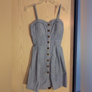 Mini dress with stripes